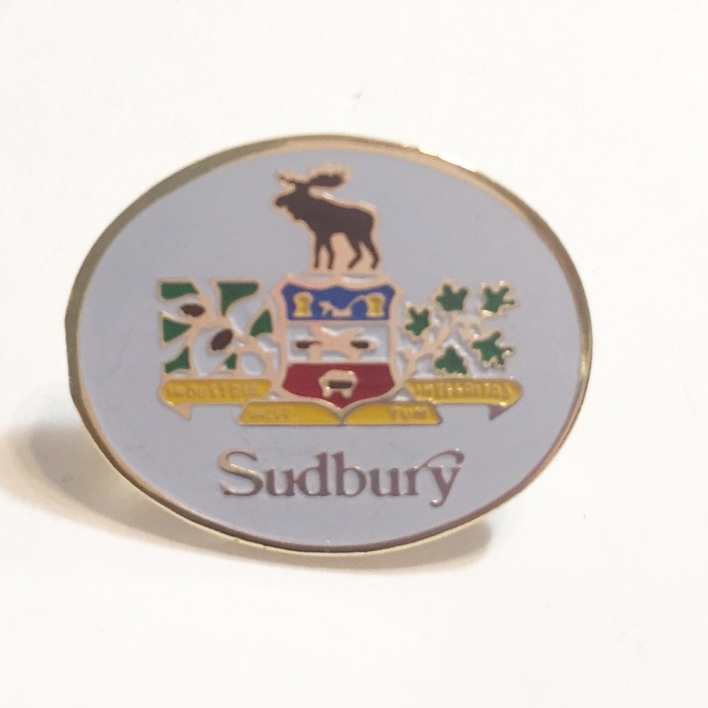 Sudbury city Ontario Canada enamel pin